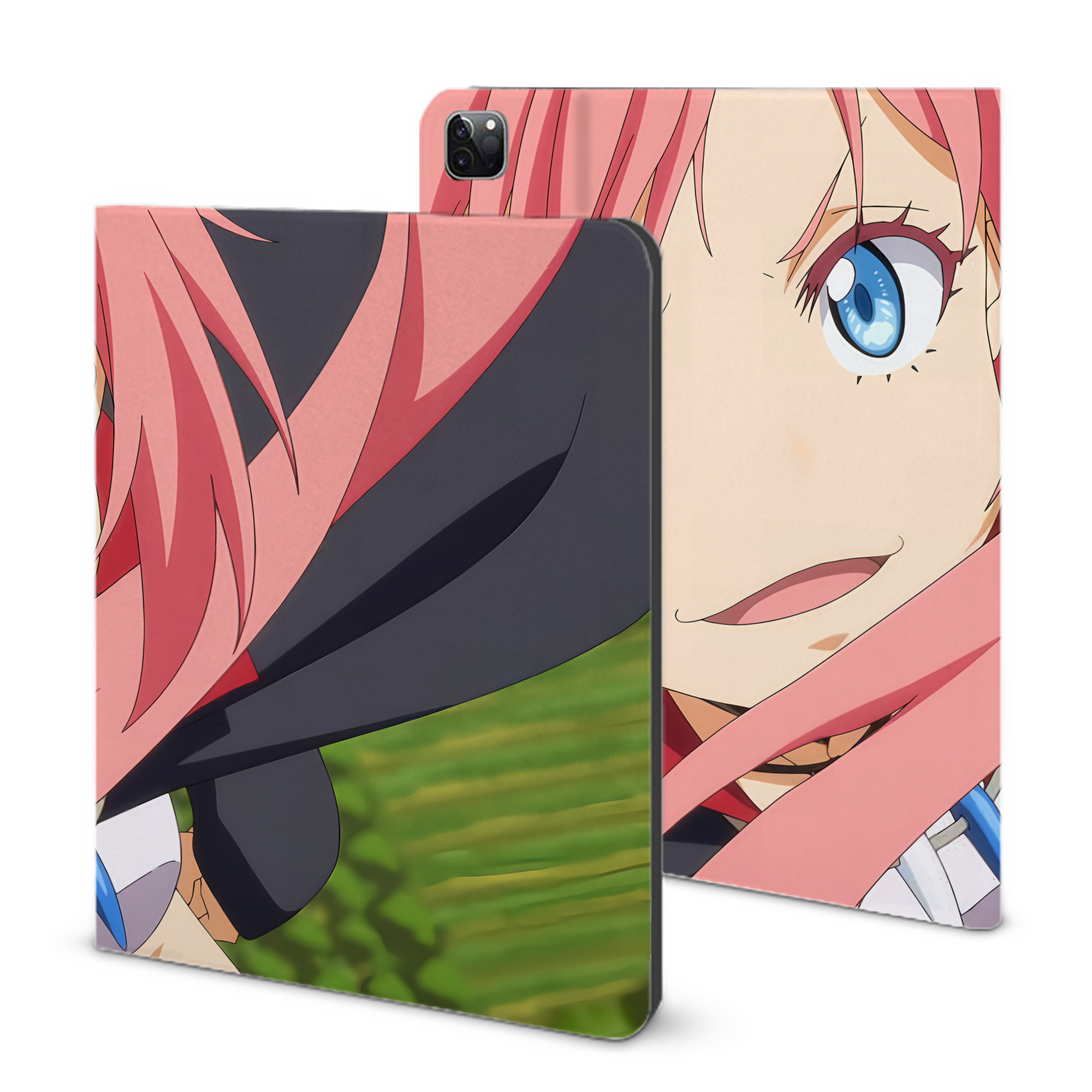 （画像用） 転スラ Regarding Reincarnated to Slime IPad ケース ブック型 PUレザー TPU 耐衝撃 軽量 薄型 ペン収納なし 全面保護 IPad 各モデル対応